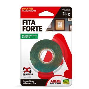 Fita Dupla Face Adere 24mmx2m Transparente