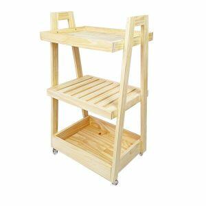 Carrinho Multi Uso Cubo Marcenaria 85x50x35cm Pinus