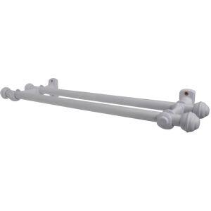 Kit Varão para Cortina Bella Arte Slim 2mx19mm Branco Fosco