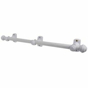Kit Varão para Cortina Slim 2,5mx19mm Branco Fosco Bella Arte