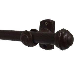 Kit Varão para Cortina Bella Arte Slim 2mx19mm Imbuia