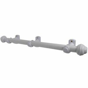 Kit Varão para Cortina Slim 3mx28mm Branco Fosco Bella Arte