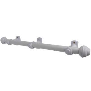 Kit Varão para Cortina Bella Arte Slim 2,5mx28mm Branco Fosco 5CS25E3.054