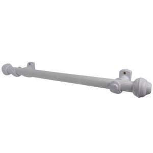 Kit Varão para Cortina Bella Arte Slim 2mx28mm Branco Fosco