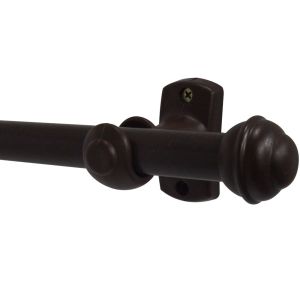 Kit Varão para Cortina Bella Arte Slim 2,5mx19mm Imbuia 3CS25E3.055