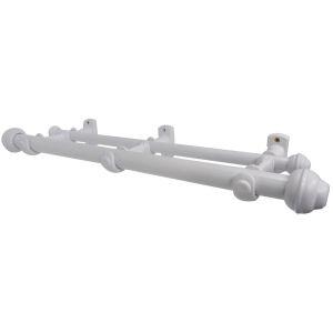 Kit Varão para Cortina Slim 2,5mx19mm Branco Fosco Bella Arte