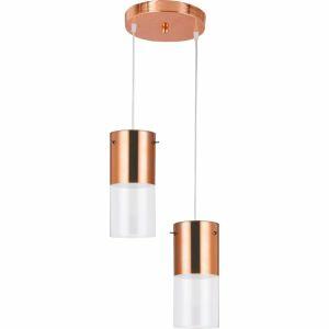 Pendente Bronzearte 2 Lâmpadas Metálico E27 First Cobre