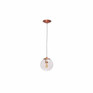 Pendente Metálico Madelustre 1 Lâmpada Esfera 20cm E27 Cobre