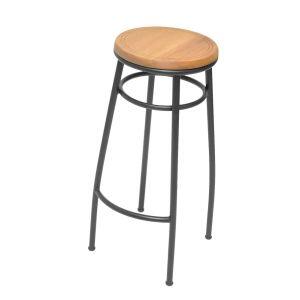Banco de Madeira Viracopos 75cm Preto Metalnew