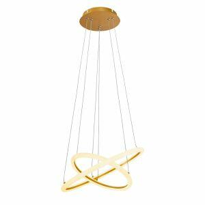 Pendente Space Orbital 39W 3000K Branco/Dourado Luz Amarela Bronzearte