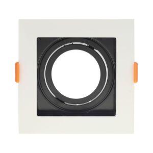 Spot de Embutir Taschibra 1 Lâmpada MR16 Conecta Recuado Branco/Preto