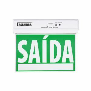 Placa Sinalizadora de Saída Taschibra LED Seleto Face Única Verde Placa Sinalizadora de Saída Taschibra LED Seleto Face Única Verde