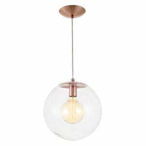 Pendente Metálico Madelustre 1 Lâmpada Esfera 30cm E27 Cobre