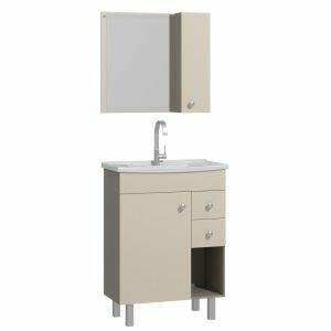 Kit Gabinete para Banheiro MDF/MDP Fiore 60cm C-Linea