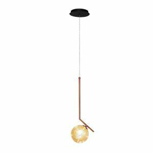 Pendente Metálico 1 Lâmpada Spot Line Delta G9 Cobre Polido