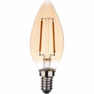 Lâmpada LED Filamento Bronzearte 2W Vela 2200K E14 Âmbar