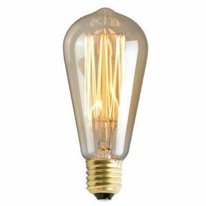 Lâmpada LED Filamento Bronzearte 60W E27 Tungs Pera 2000K Ambar