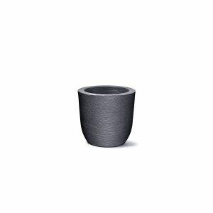 Vaso Plástico Grafiato Redondo 40cm Preto Nutriplan