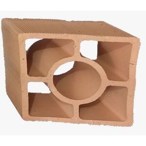 Tijolo Cerâmico 8,5x17x17cm Elemento Vazado Redondo Cerâmica Porto Galera