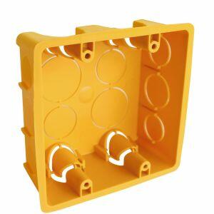 Caixa de Luz Quadrada 4"x4" Amarela Vitralux