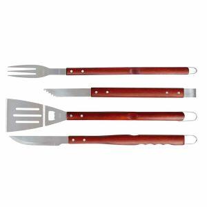 Conjunto Churrasco Mor 4 Peças Madeira