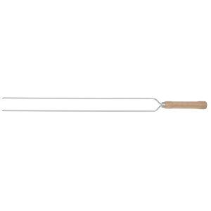 Espeto Duplo para Churrasco 65cm Cromado Mor