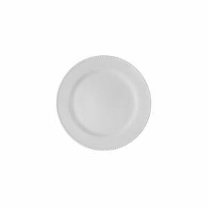 Prato de Sobremesa Yoi Perla Corona 20cm Branco Cerâmica