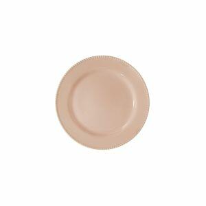 Prato de Sobremesa Yoi Perla Corona 20cm Rosê Nude Cerâmica