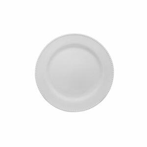 Prato Raso Yoi Perla Corona 27cm Branco Cerâmica