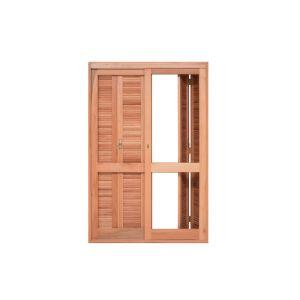 Porta Veneziana Pantográfica de Correr Madeira Eucalipto Madecen 2,13x1,4m Porta Veneziana Pantográfica de Correr Madeira Eucalipto Madecen 2,13x1,4m