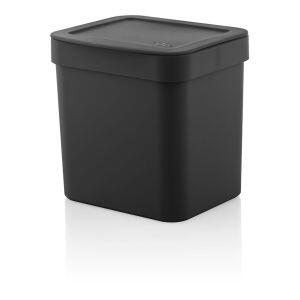 Lixeira para Pia com Tampa Trium 2,5L Preto Martiplast