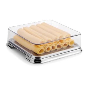 Porta Frios Forma Inox Vision 15,5x15,5x4,5cm Aço Inox