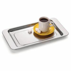 Bandeja para Café de Aço Inox 17x30 Forma Bandeja para Café de Aço Inox 17x30 Forma