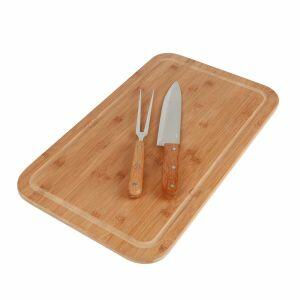 Conjunto Churrasco Bamboo Tábua 50x30cm Mor