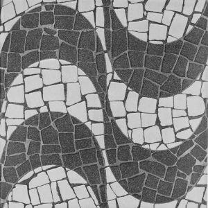 Piso Cerâmico Ilhabella Troia 57x57 Bold Esmaltado Branco/Preto Classe "A"