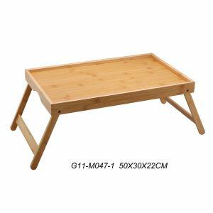 Bandeja com Pés Dobráveis 50cm Bambu Natural Cotidiana Bandeja com Pés Dobráveis 50cm Bambu Natural Cotidiana