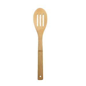 Colher para Cozinha Cotidiana Vazada 30cm Bambu Natural