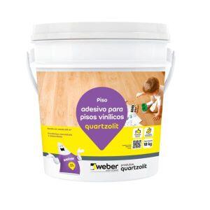 Adesivo para Piso Vinílico 18kg Branco Quartzolit