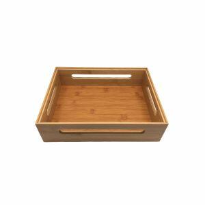 Fruteira de Mesa Empilhável Cotidiana 32x23,5x9cm Bambu Natural Fruteira de Mesa Empilhável Cotidiana 32x23,5x9cm Bambu Natural