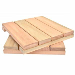 Deck de Madeira Modular Madvei Liso Saligna Vermelho/Bege Deck de Madeira Modular Madvei Liso Saligna Vermelho/Bege