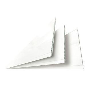Forro PVC Liso 8mmx20cmx6m Junta Seca Branco Neve Pro Forma