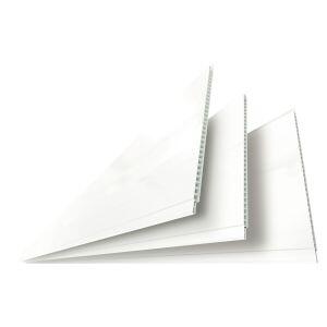 Forro PVC Liso 8mmx20cmx4m Junta Seca Branco Neve Pro Forma