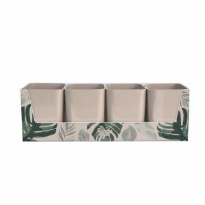 Porta Objetos 4 Peças Folhagem Cappuccino Dello