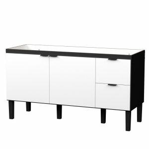 Balcão de Cozinha Colibri 144cm Branco e Preto Cozimax Balcão de Cozinha Colibri 144cm Branco e Preto Cozimax