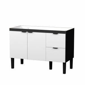 Balcão de Cozinha Colibri 114 cm Branco e Preto Cozimax Balcão de Cozinha Colibri 114 cm Branco e Preto Cozimax