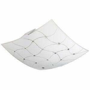 Plafon Bronzearte 2 Lâmpadas Trama E27 Branco