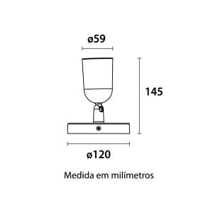 Spot LED Preto 5w 6.500k Luz Branco Frio Blumenau Iluminação