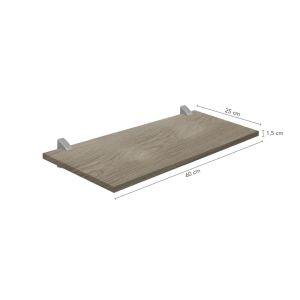 Prateleira Prat-K Nogueira 25x60cm