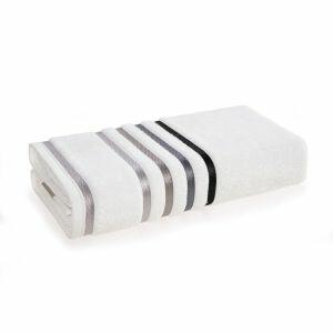 Toalha de Banho Karsten 0,70x1,40m Lumina Branco/Cinza