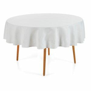 Toalha de Mesa Redonda Karsten 178cm Herbare Branco